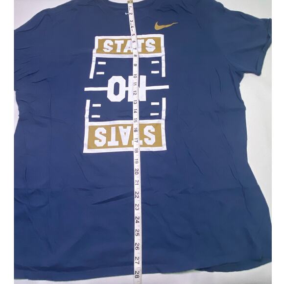 Nike Football Stats On Stats Mens T-Shirt  Blue size XXL - Picture 4 of 4